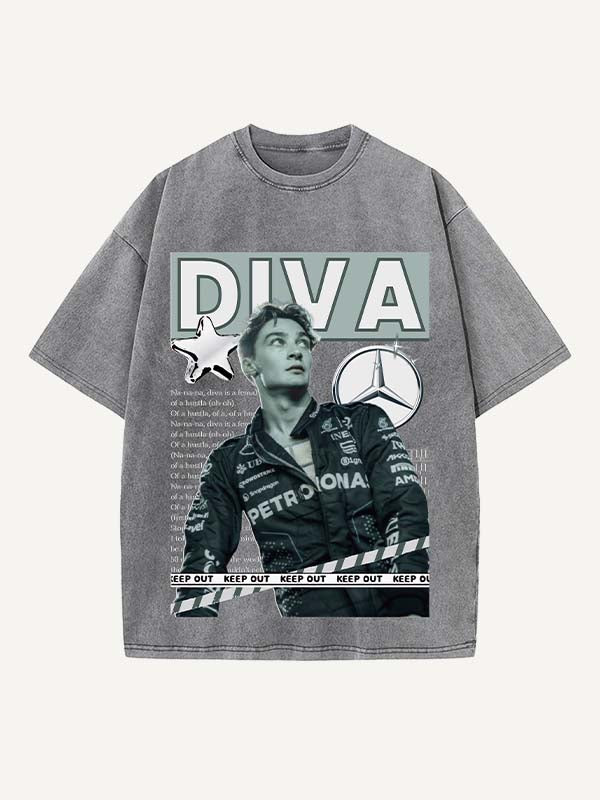 George Russell Print Round Neck T-shirt