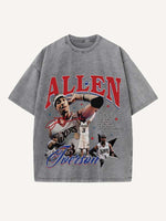 Allen Iverson Print Round Neck T-shirt