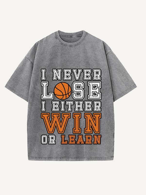 Basketball Aesthetic Print Round Neck T-shirt