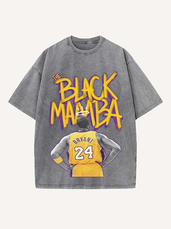 Kobe Bryant Print Round Neck T-shirt