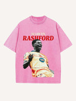 Marcus Rashford Print Round Neck T-shirt