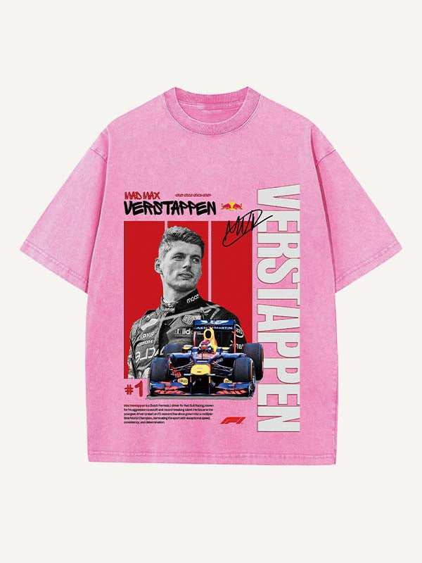 Max Verstappen Print Round Neck T-shirt