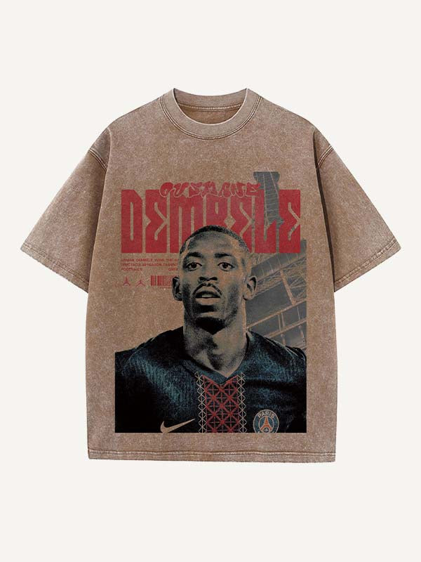 Ousmane Dembélé Print Round Neck T-shirt