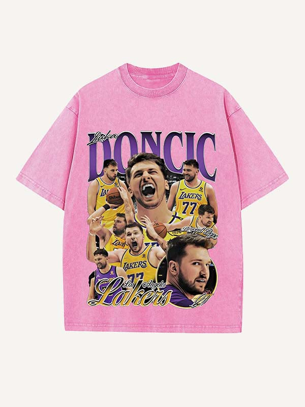 Luka Dončić Print Round Neck T-shirt