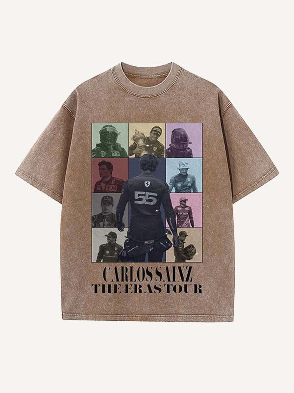 Carlos Sainz Print Round Neck T-shirt