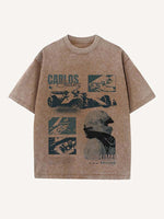 Carlos Sainz Print Round Neck T-shirt