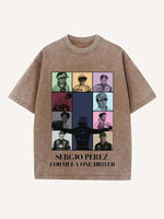 Sergio Perez Print Round Neck T-shirt