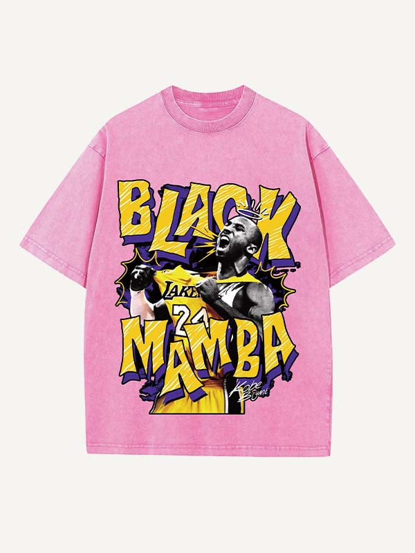 Kobe Bryant Print Round Neck T-shirt