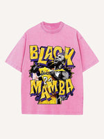 Kobe Bryant Print Round Neck T-shirt