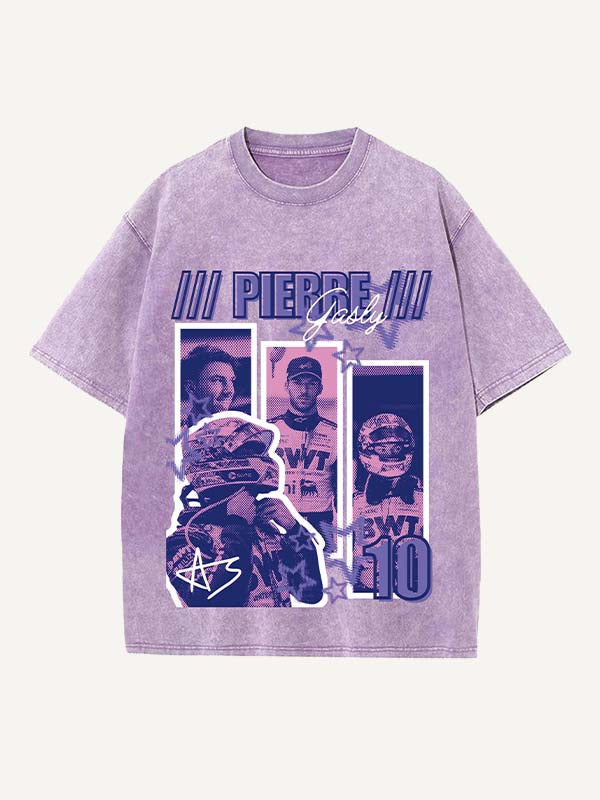 Pierre Gasly Print Round Neck T-shirt
