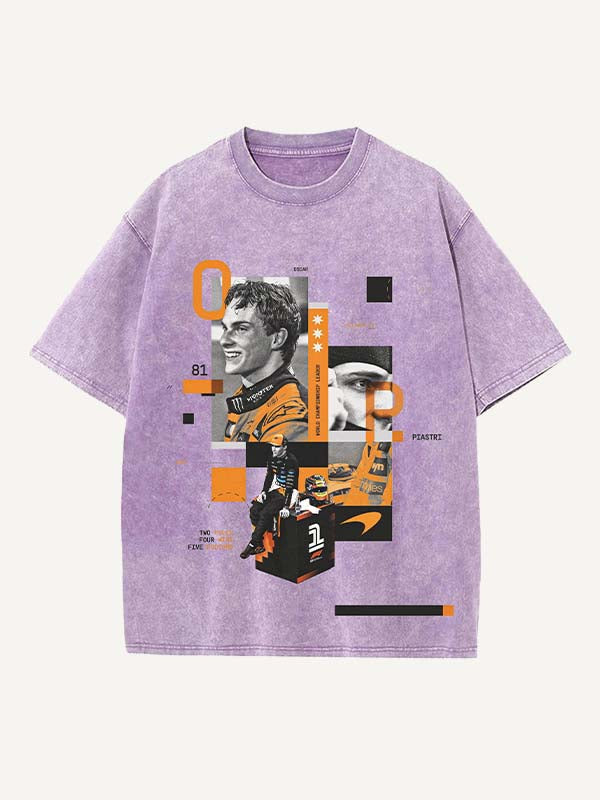 Oscar Piastri Print Round Neck T-shirt