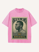 Pelé Print Round Neck T-shirt