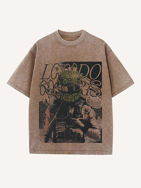 Lando Norris Print Round Neck T-shirt