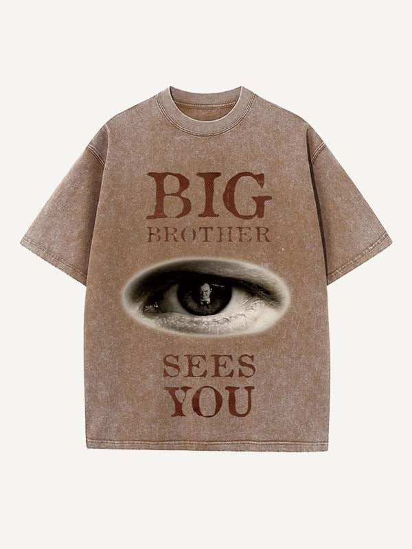 Sherlock Print Round Neck T-shirt