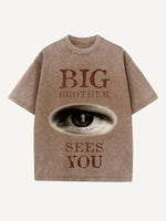 Sherlock Print Round Neck T-shirt