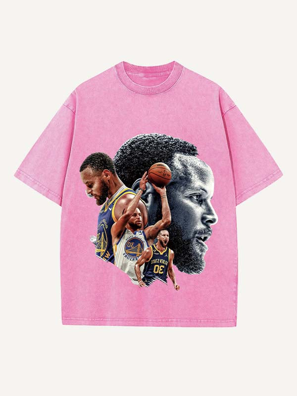 Stephen Curry Print Round Neck T-shirt