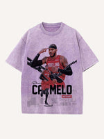 Carmelo Anthony Print Round Neck T-shirt
