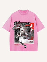 Allen Iverson Print Round Neck T-shirt