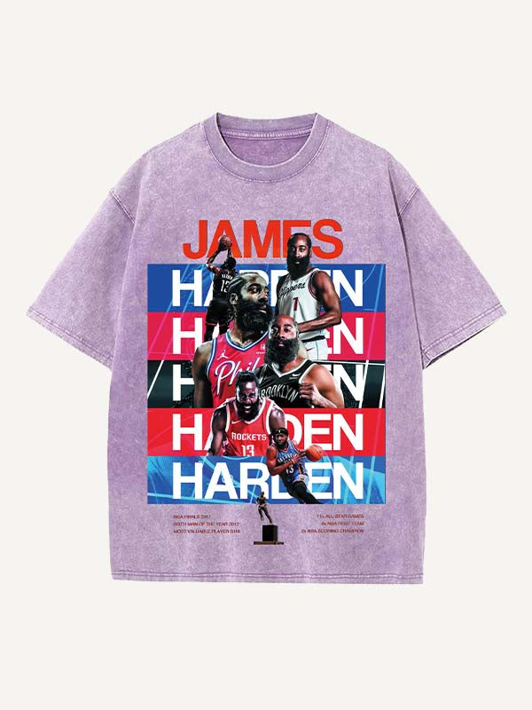 James Harden Print Round Neck T-shirt