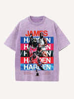 James Harden Print Round Neck T-shirt