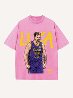 Luka Dončić Print Round Neck T-shirt
