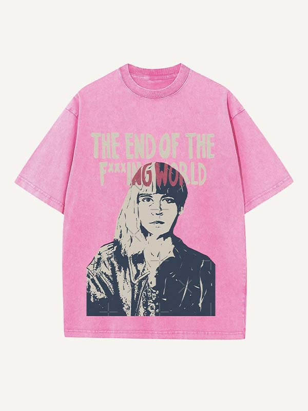 The End of the Fxxxing World Print Round Neck T-shirt