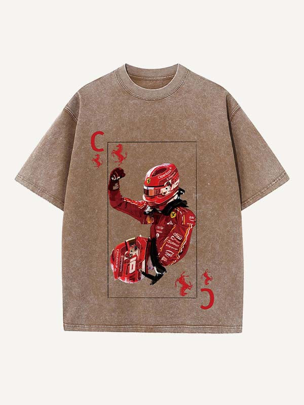 Charles Leclerc Print Round Neck T-shirt