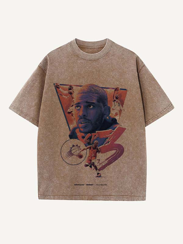 Chris Paul Print Round Neck T-shirt