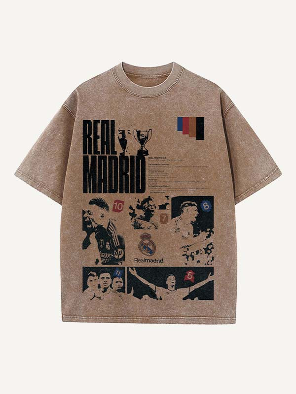 Real Madrid Print Round Neck T-shirt