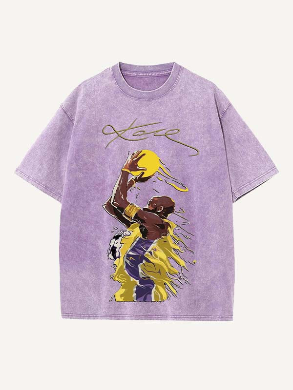 Kobe Bryant Print Round Neck T-shirt