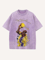 Kobe Bryant Print Round Neck T-shirt