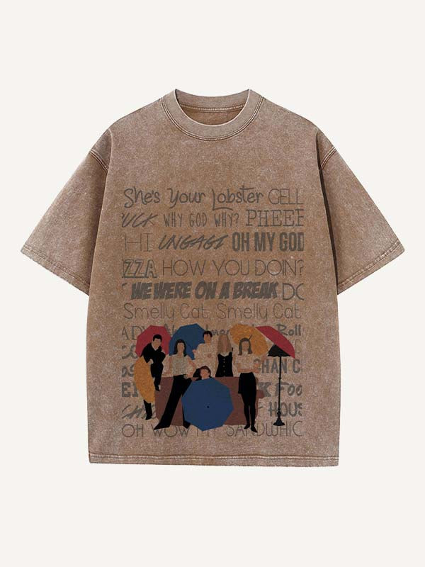 Friends Print Round Neck T-shirt