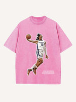 Ja Morant Print Round Neck T-shirt