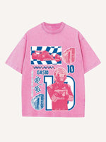 Pierre Gasly Print Round Neck T-shirt