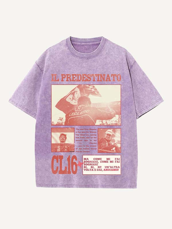 Charles Leclerc Print Round Neck T-shirt
