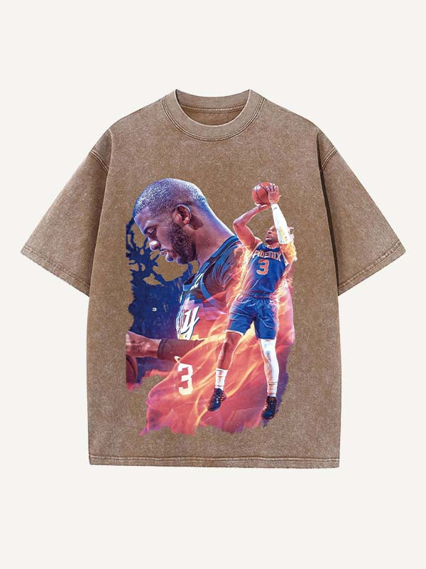Chris Paul Print Round Neck T-shirt