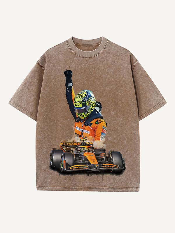 Lando Norris Print Round Neck T-shirt