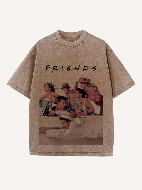 Friends Print Round Neck T-shirt