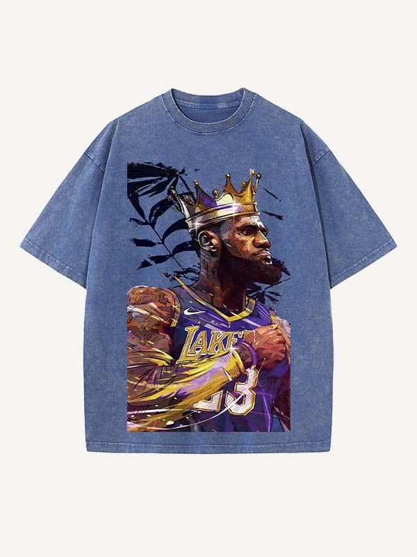 LeBron James Print Round Neck T-shirt
