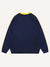 Letter&Stripe Print V Neck Knit Sweater