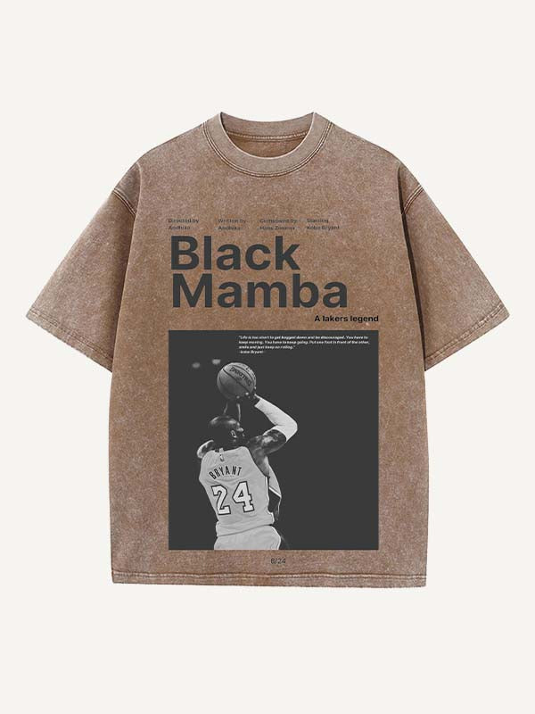 Kobe Bryant Print Round Neck T-shirt