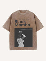Kobe Bryant Print Round Neck T-shirt