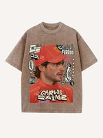 Carlos Sainz Print Round Neck T-shirt