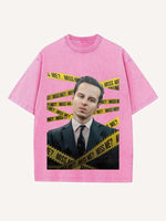 Sherlock Print Round Neck T-shirt