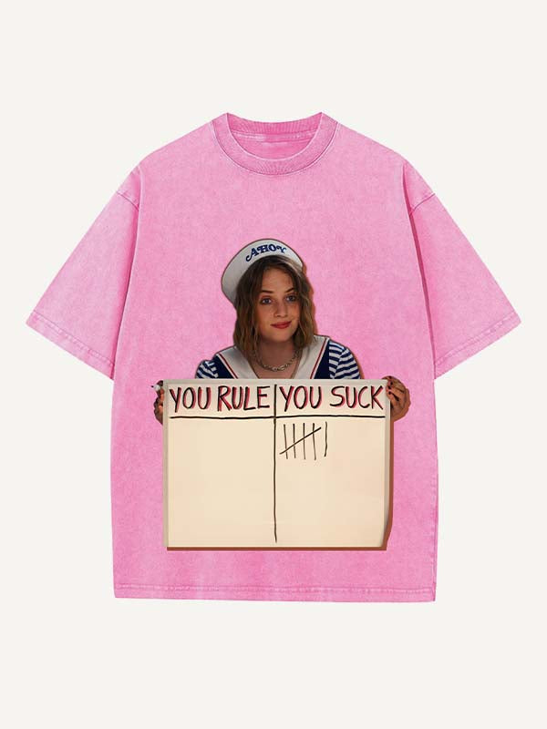 Stranger Things Print Round Neck T-shirt