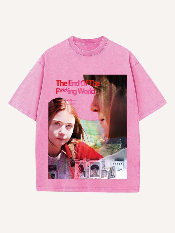 The End of the Fxxxing World Print Round Neck T-shirt