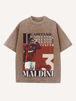 Paolo Maldini Print Round Neck T-shirt