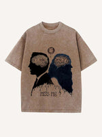 Sherlock Print Round Neck T-shirt