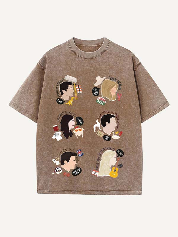 Friends Print Round Neck T-shirt