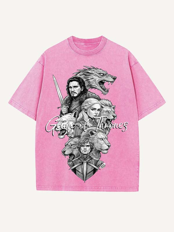 Game of Thrones Print Round Neck T-shirt